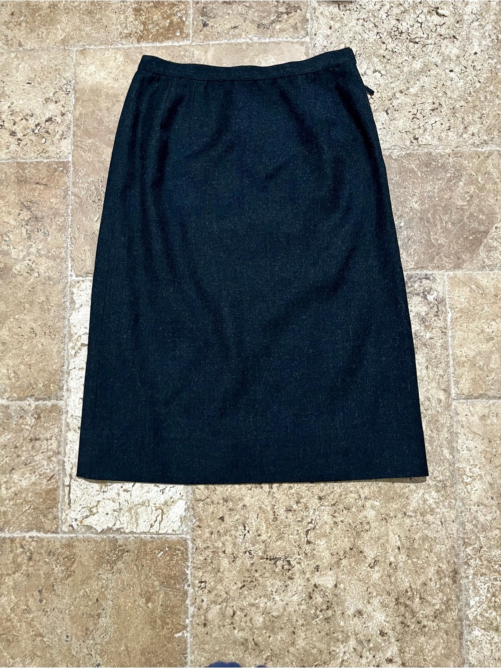 Vintage Black High Waist Midi Pencil Skirt